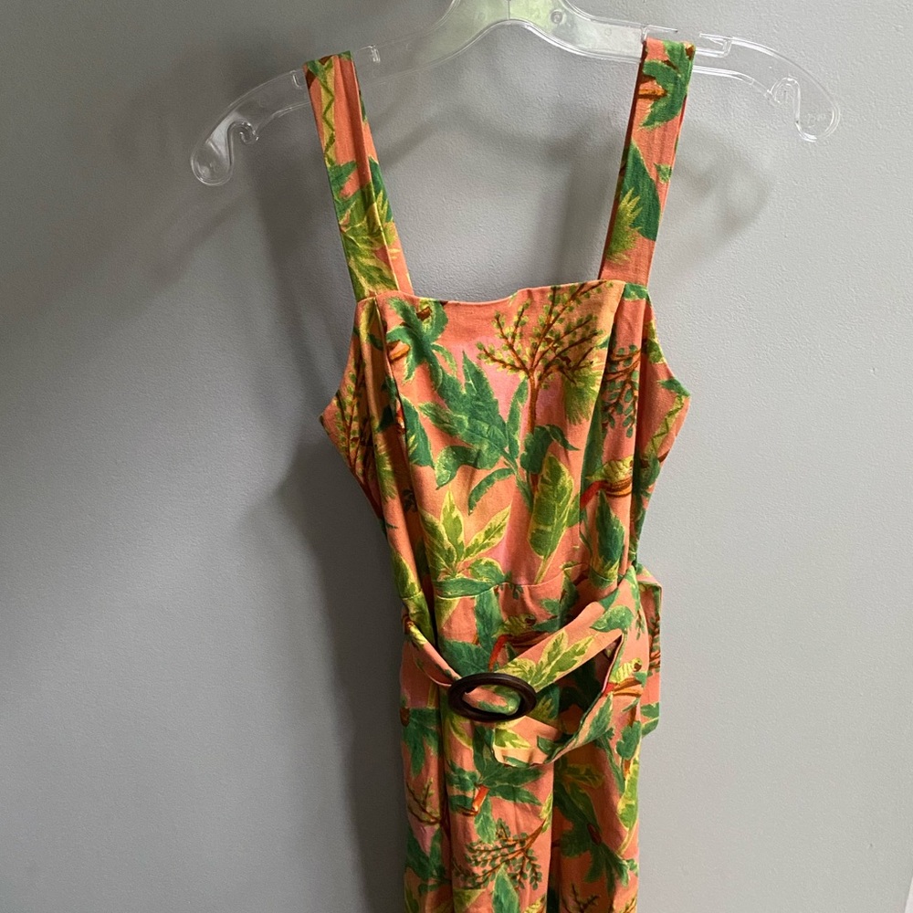 MONTEAU Women’s Linen Blend Midi Dress Size Small